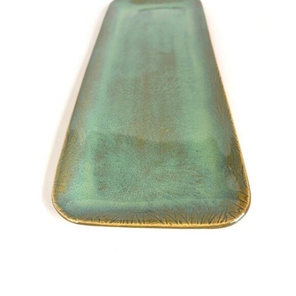 Vintage Ceramic Art Pottery Iridescent Mushroom Incense Holder and Tray - Picture 8 of 10